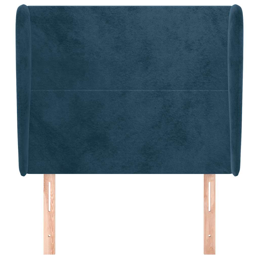 Vidaxl hoofdbord met randen 83x23x118 128 cm fluweel donkerblauw