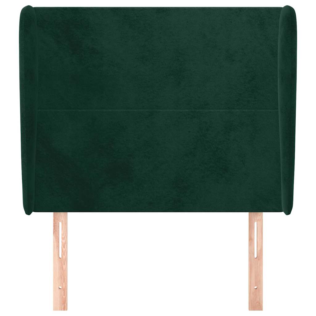 Vidaxl hoofdbord met randen 103x23x118 128 cm fluweel donkergroen