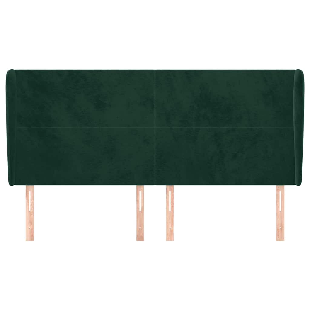 Vidaxl hoofdbord met randen 183x23x118 128 cm fluweel donkergroen