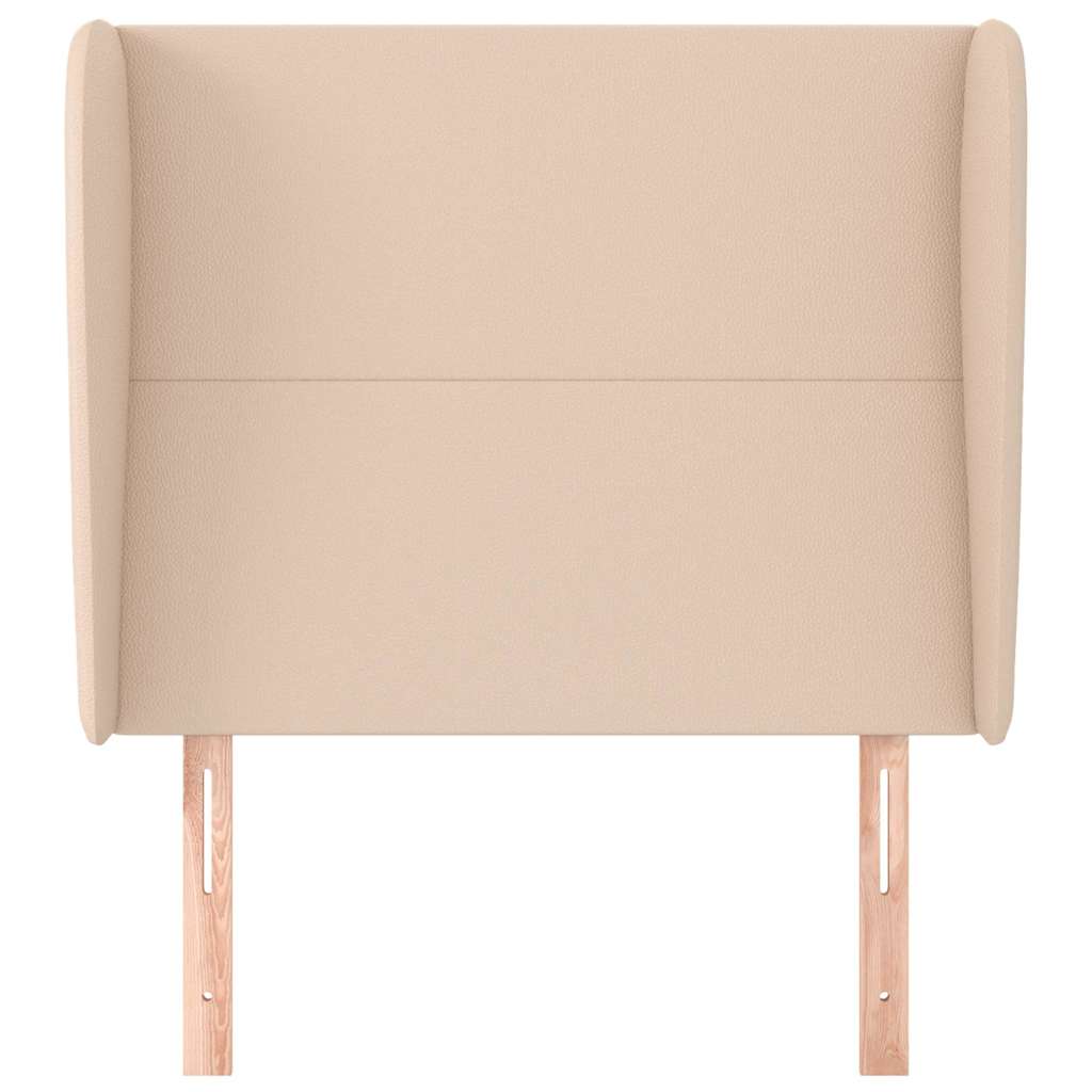 Vidaxl hoofdbord met randen 83x23x118 128 cm kunstleer cappuccinokleur