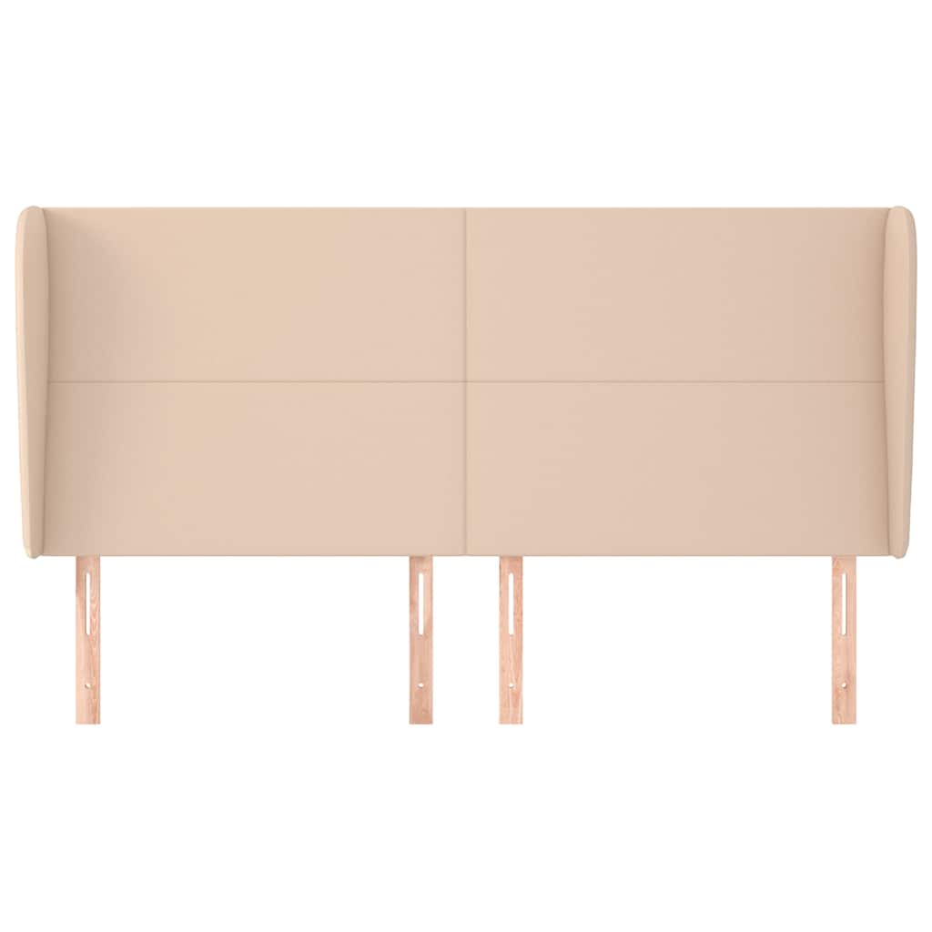 Vidaxl hoofdbord met randen 163x23x118 128cm kunstleer cappuccinokleur