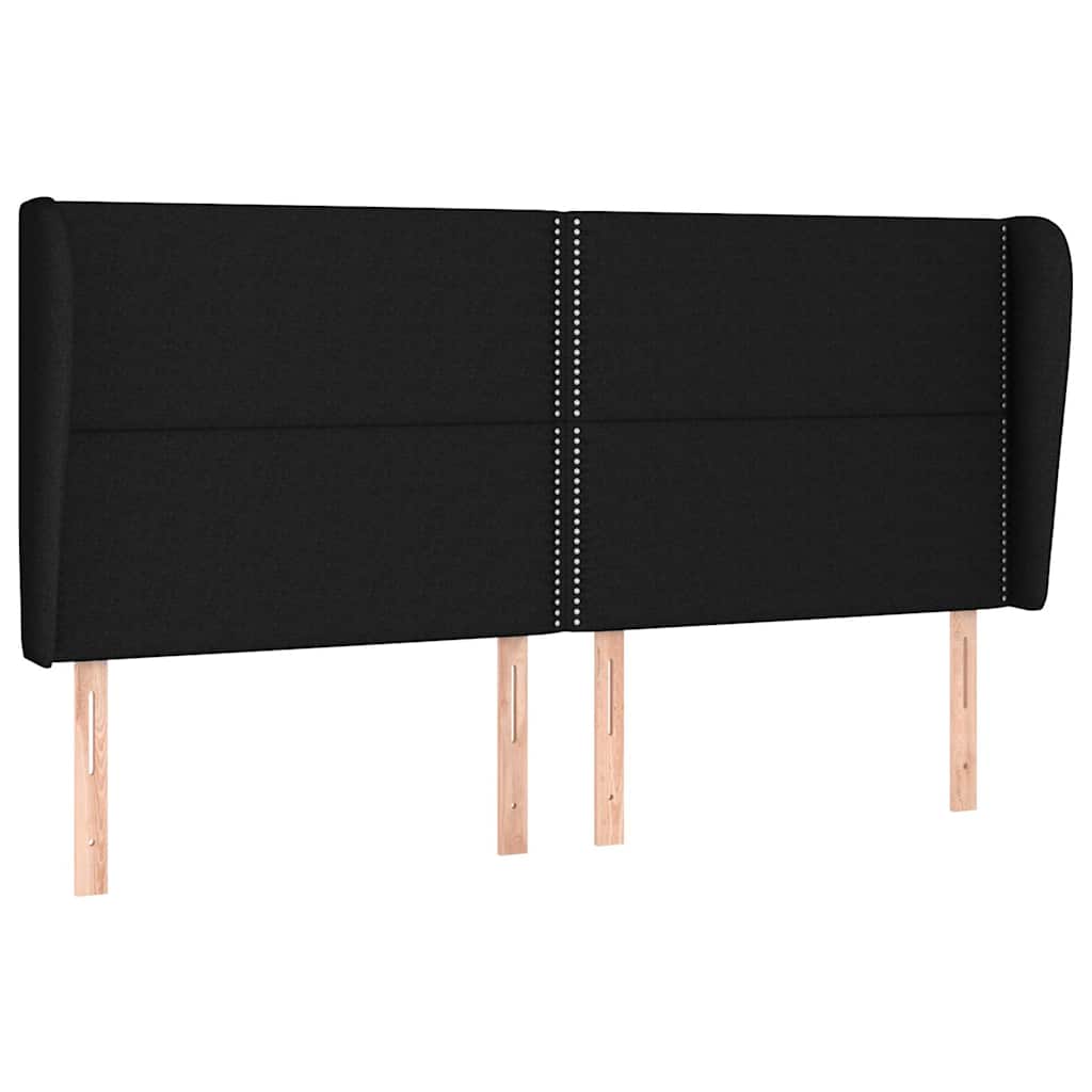 Vidaxl hoofdbord met randen 203x23x118 128 cm stof zwart