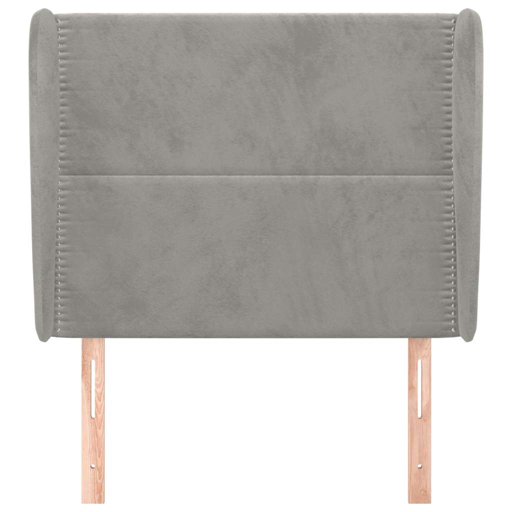 Vidaxl hoofdbord met randen 103x23x118 128 cm fluweel lichtgrijs