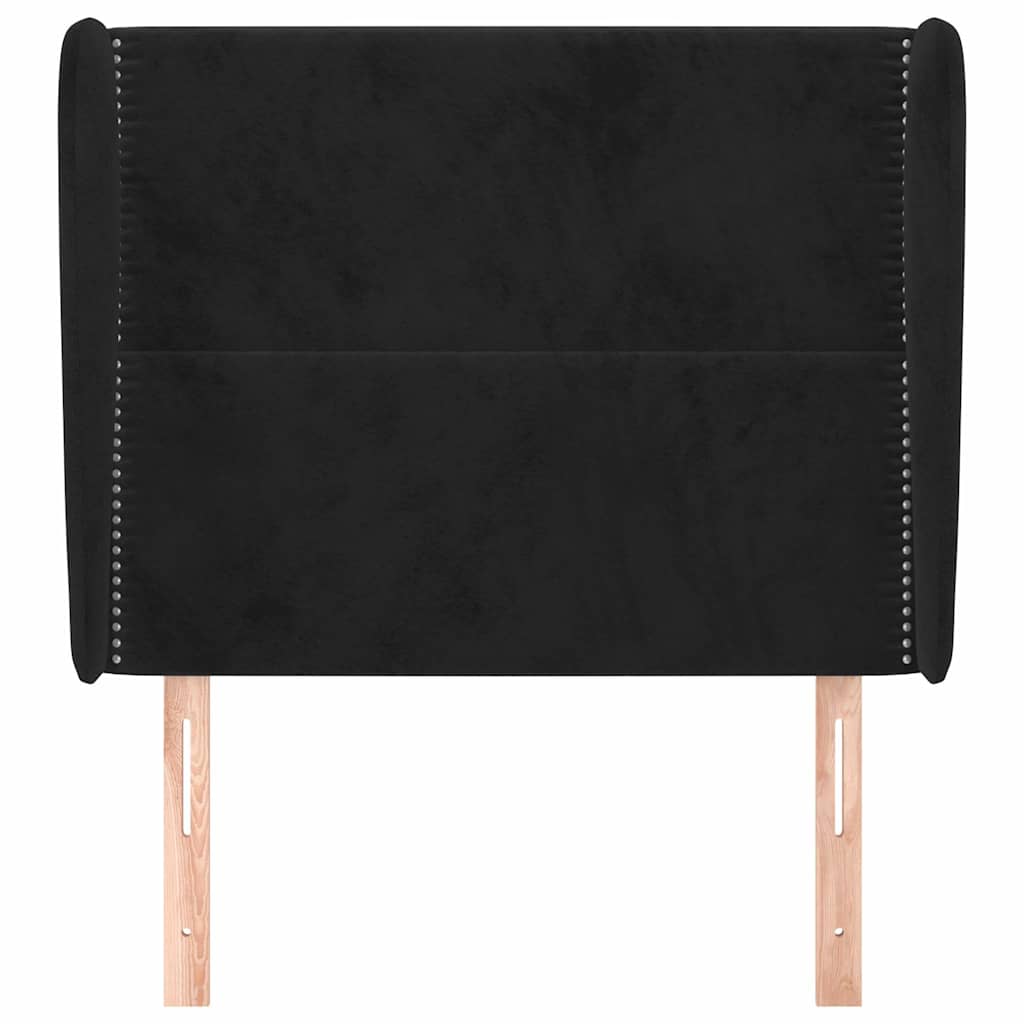 Vidaxl hoofdbord met randen 103x23x118 128 cm fluweel zwart