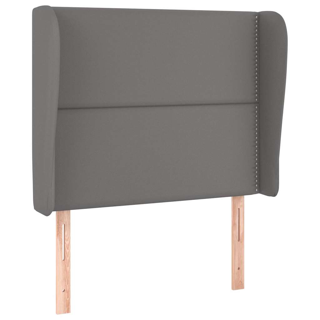 Vidaxl hoofdbord met randen 93x23x118 128 cm kunstleer grijs