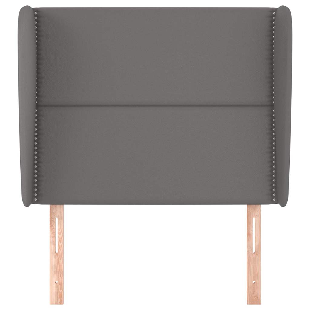 Vidaxl hoofdbord met randen 93x23x118 128 cm kunstleer grijs