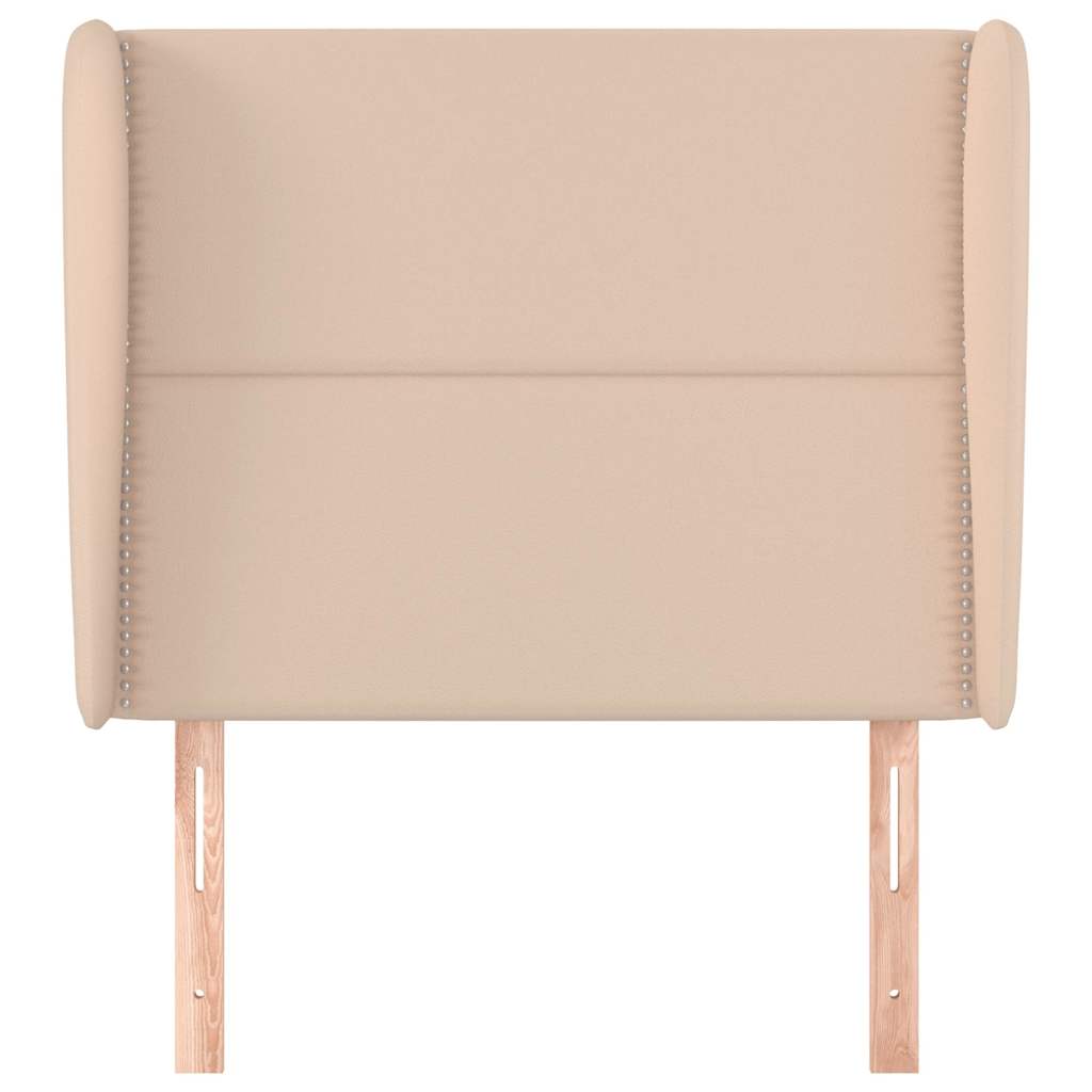 Vidaxl hoofdbord met randen 93x23x118 128 cm kunstleer cappuccinokleur