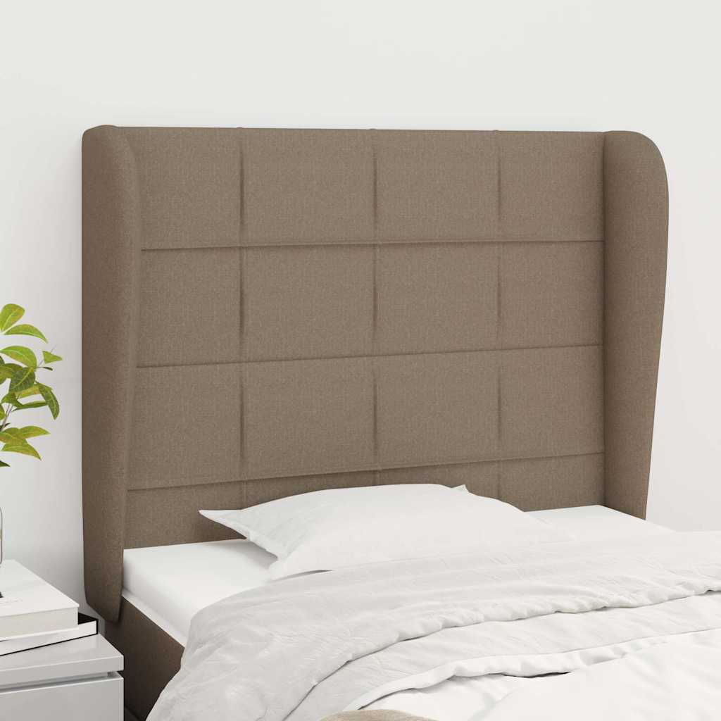 Vidaxl hoofdbord met randen 83x23x118 128 cm stof taupe