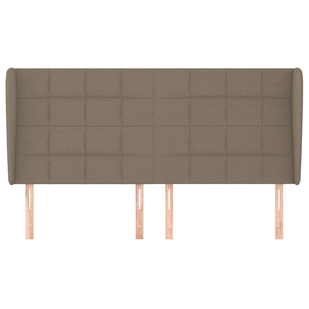 Vidaxl hoofdbord met randen 183x23x118 128 cm stof taupe