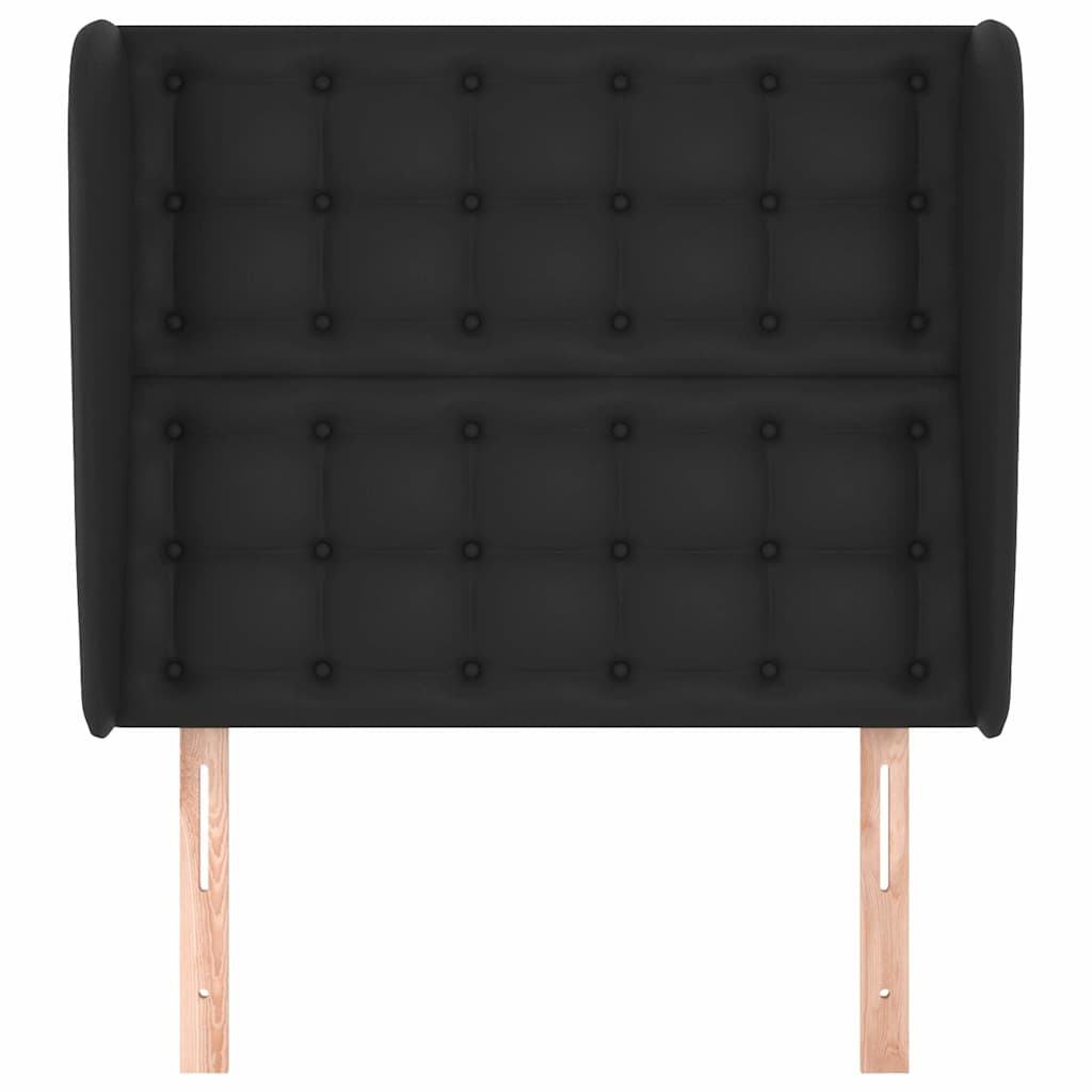 Vidaxl hoofdbord met randen 83x23x118 128 cm kunstleer zwart