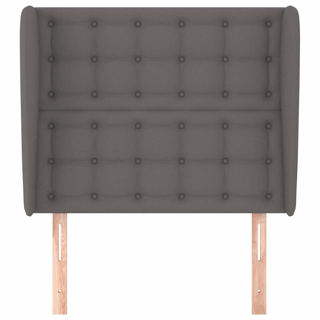 Vidaxl hoofdbord met randen 83x23x118 128 cm kunstleer grijs