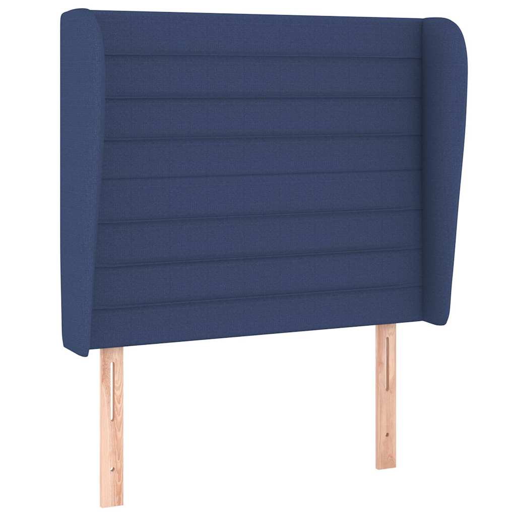 Vidaxl hoofdbord met randen 93x23x118 128 cm stof blauw