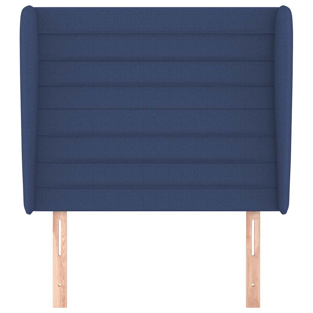 Vidaxl hoofdbord met randen 93x23x118 128 cm stof blauw