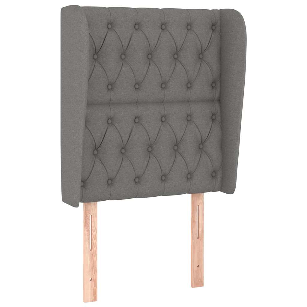 Vidaxl hoofdbord met randen 83x23x118 128 cm stof donkergrijs
