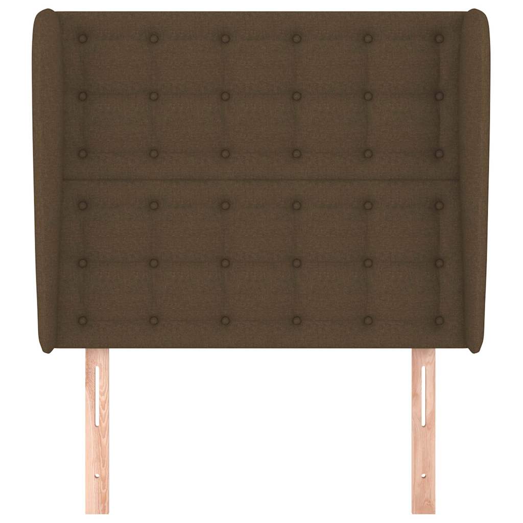 Vidaxl hoofdbord met randen 103x23x118 128 cm stof donkerbruin