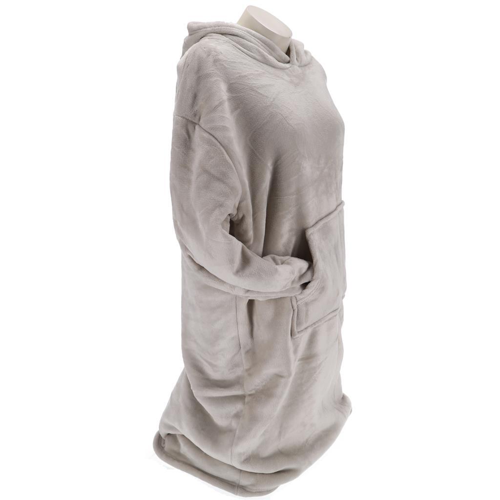 No brand hoodie plaid sherry 70x110 cm pumice stone