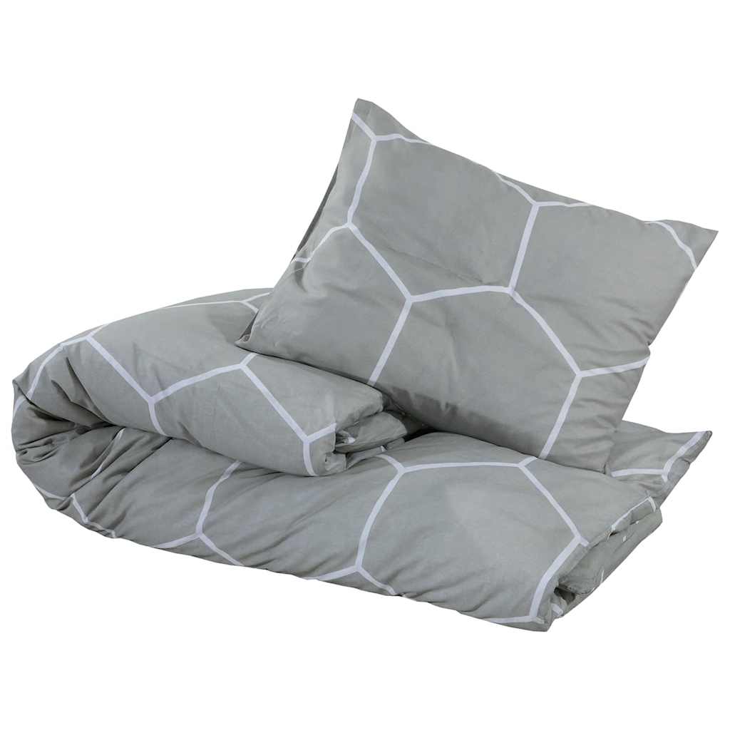 Vidaxl dekbedovertrekset 200x220 cm katoen grijs