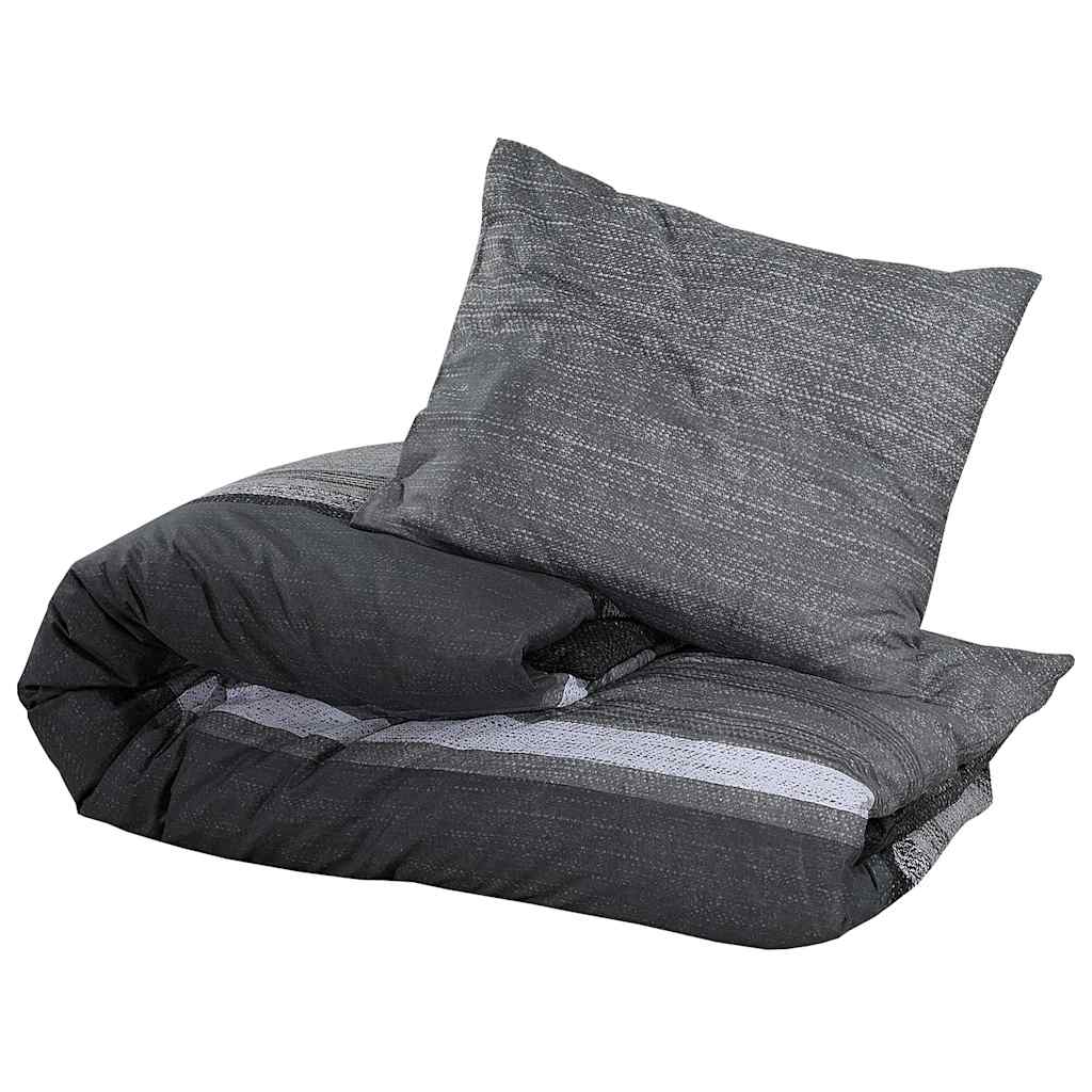 Vidaxl dekbedovertrekset 240x220 cm katoen donkergrijs