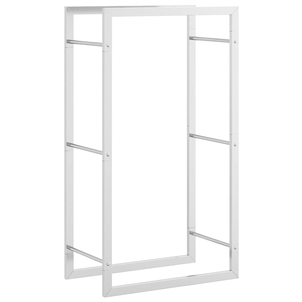 Vidaxl haardhoutrek 50x28x94 cm roestvrij staal