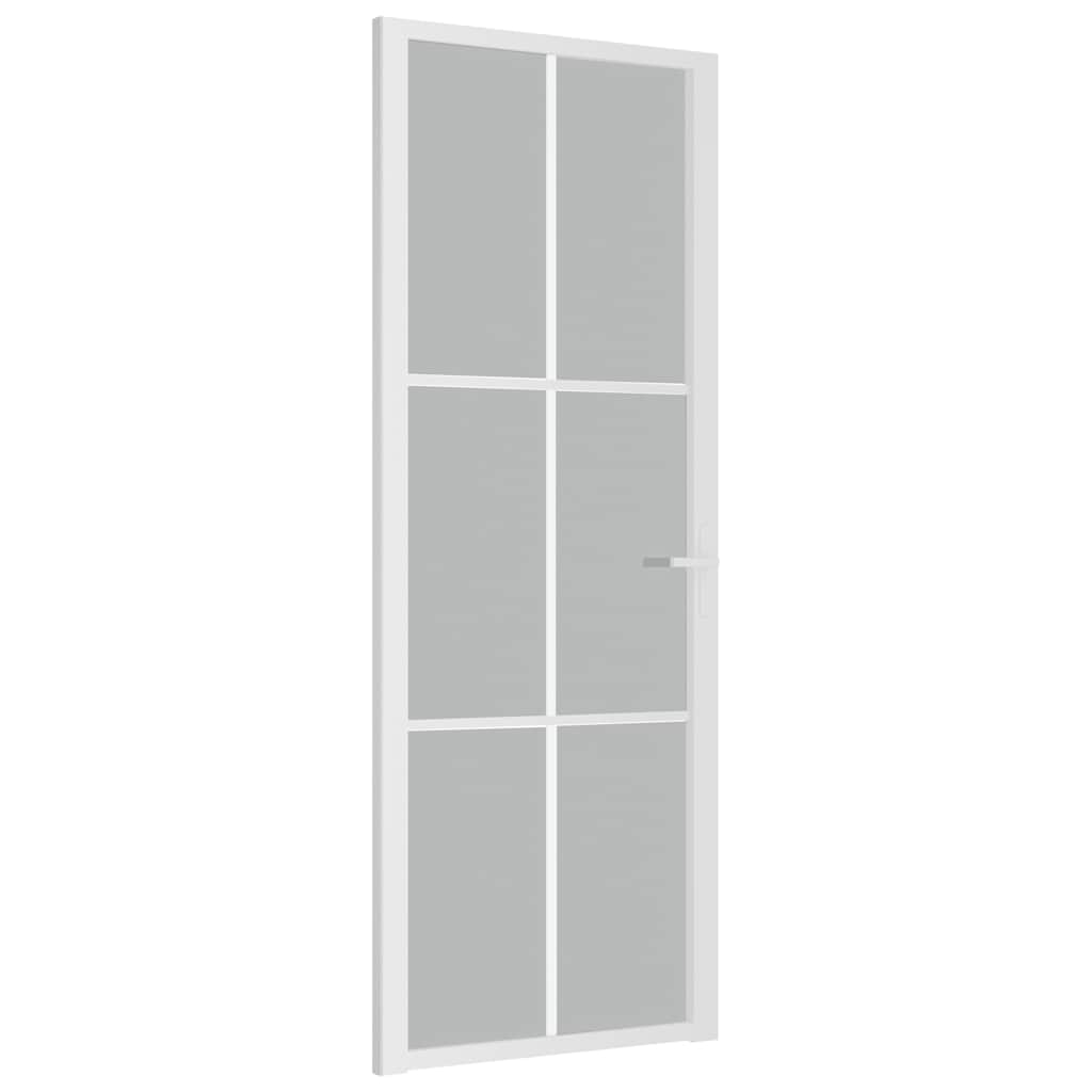 Vidaxl binnendeur 76x201,5 cm matglas en aluminium wit