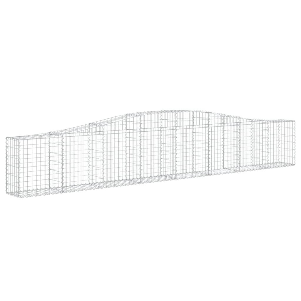 VidaXL Schanskorven 8 st gewelfd 400x30x60 80 cm ijzer