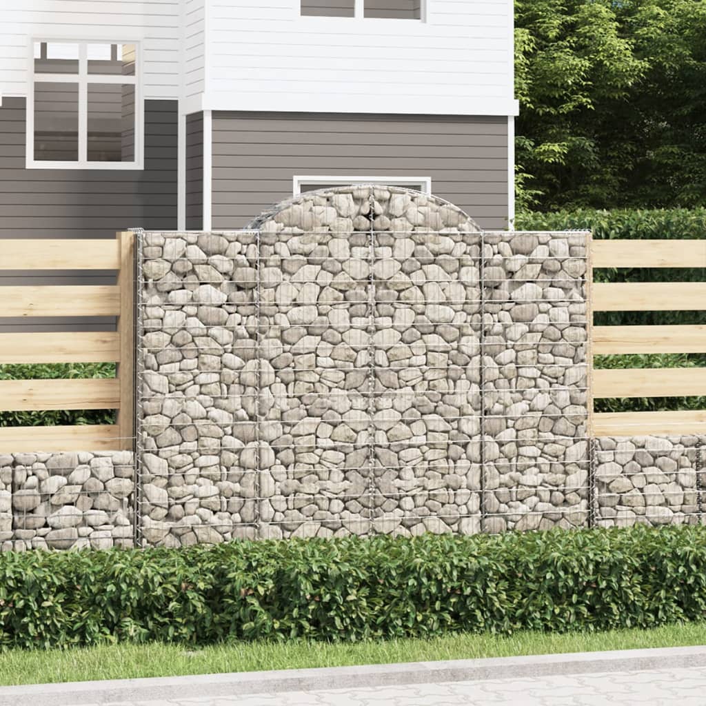 VidaXL Schanskorven 4 st gewelfd 200x30x160 180 cm ijzer
