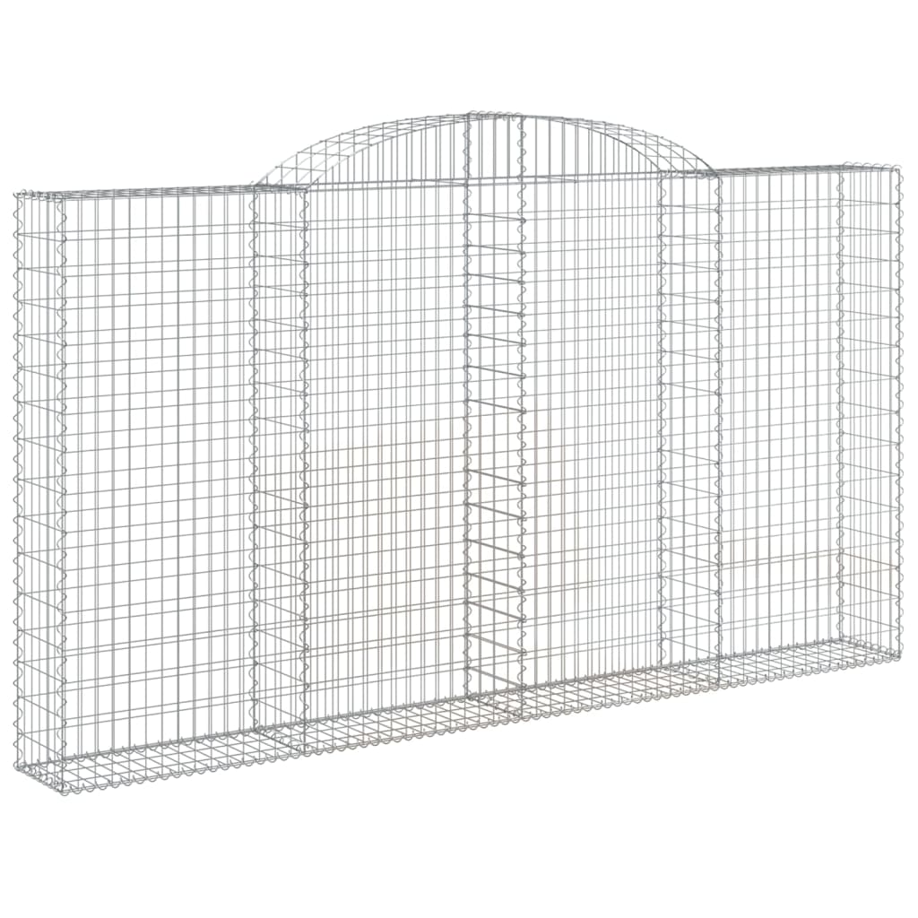 VidaXL Schanskorven 3 st gewelfd 300x30x160 180 cm ijzer