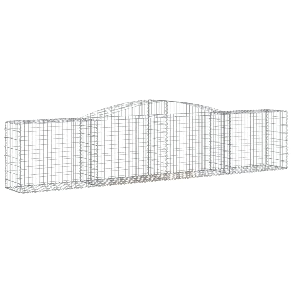 VidaXL Schanskorven 6 st gewelfd 400x50x80 100 cm gegalvaniseerd ijzer