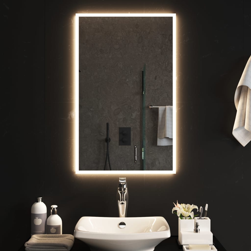 Vidaxl badkamerspiegel led 50x80 cm