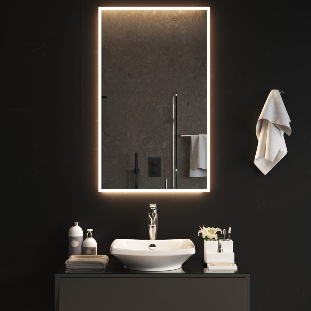 Vidaxl badkamerspiegel led 60x100 cm