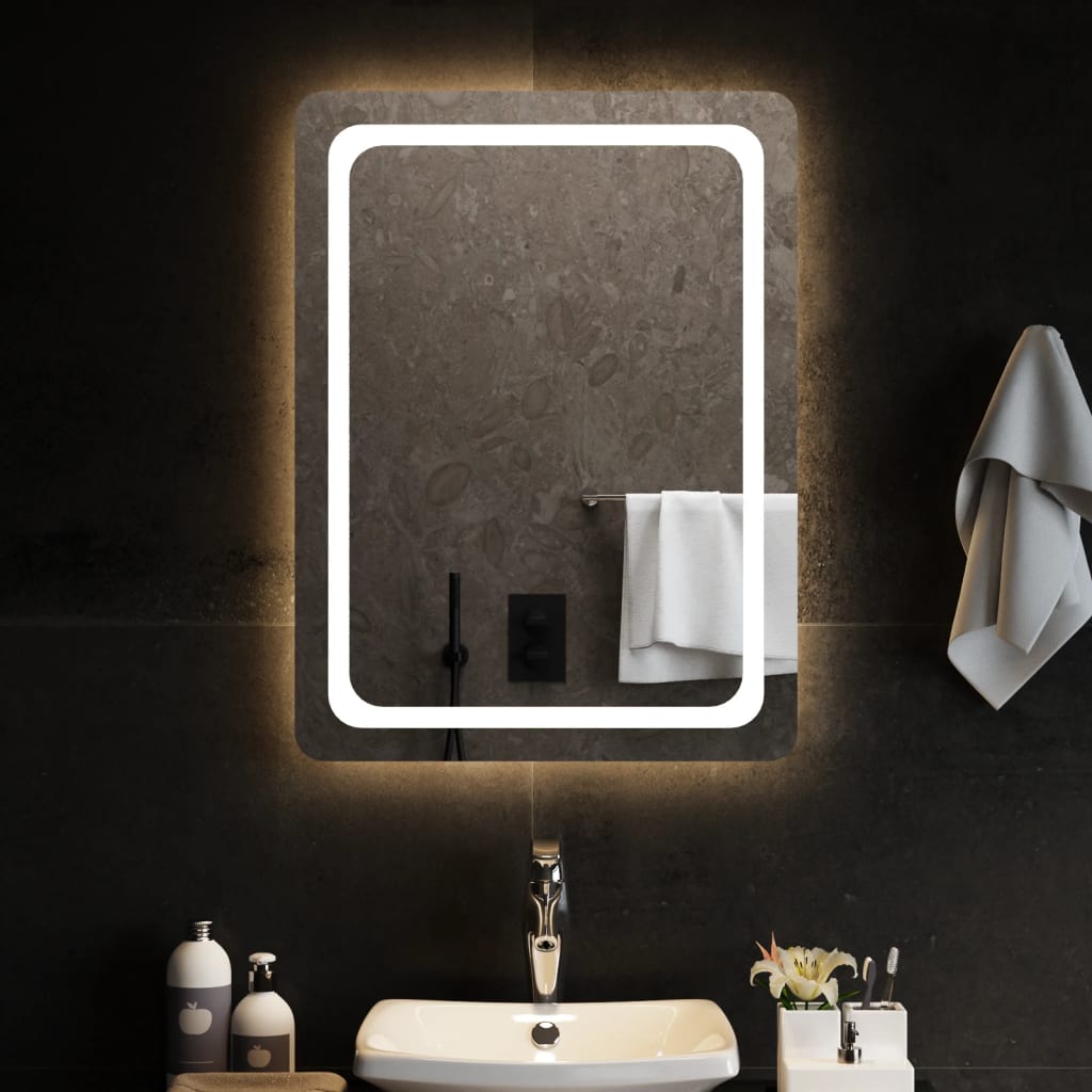 Vidaxl badkamerspiegel led 60x80 cm