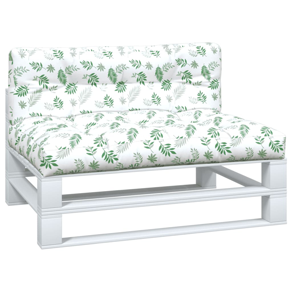 Vidaxl palletkussens 2 st stof bladpatroon