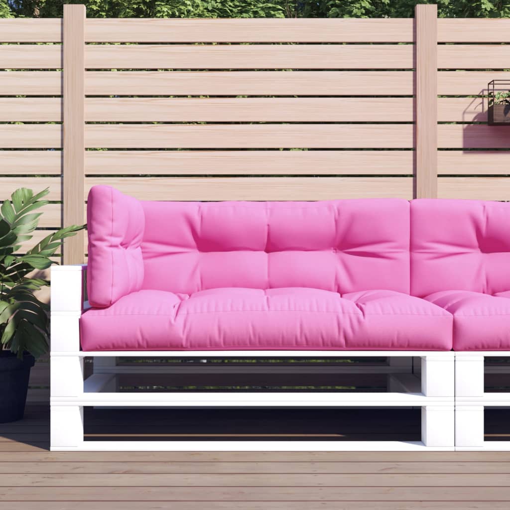 VidaXL Palletkussens 3 st stof roze