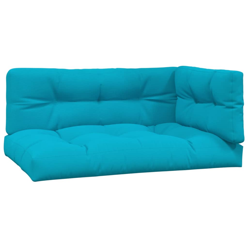 VidaXL Palletkussens 3 st stof turquoise