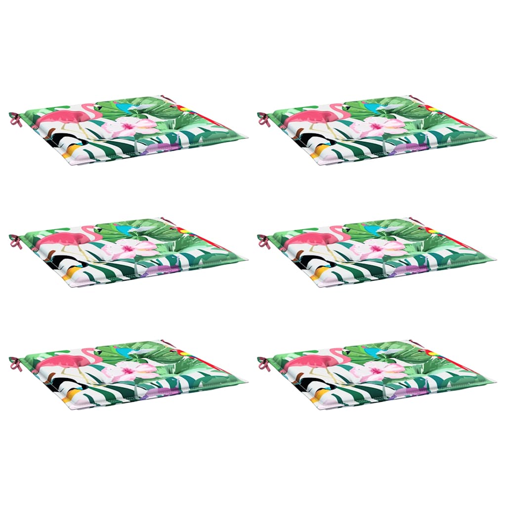Vidaxl tuinstoelkussens 6 st 40x40x4 cm stof meerkleurig