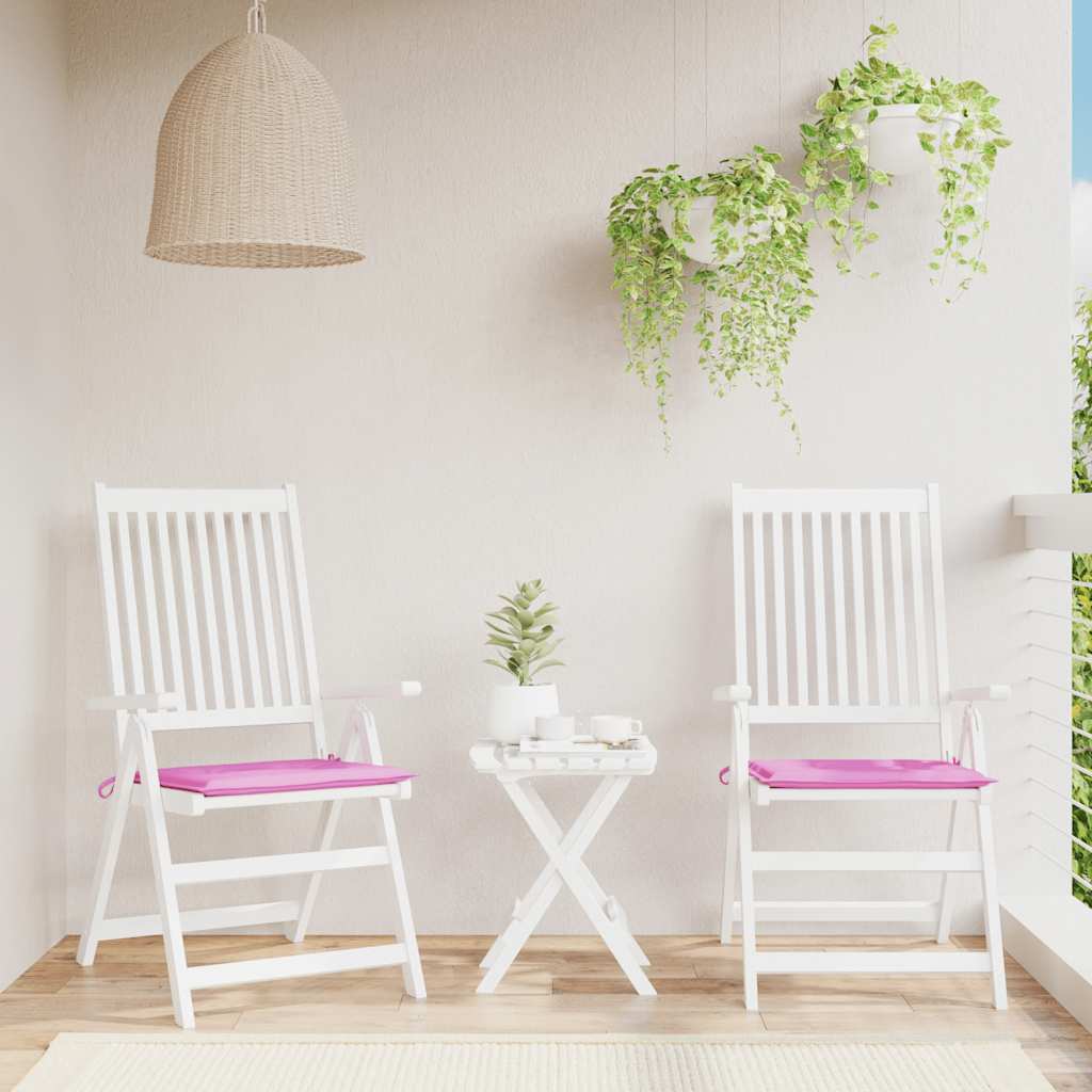 Vidaxl tuinstoelkussens 2 st 50x50x4 cm stof roze