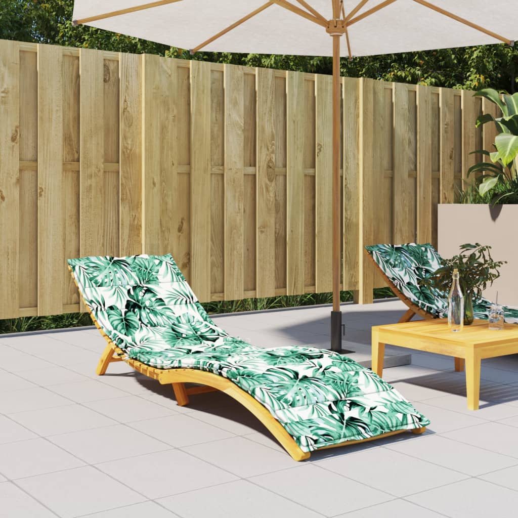 Vidaxl ligbedkussen bladpatroon oxford stof