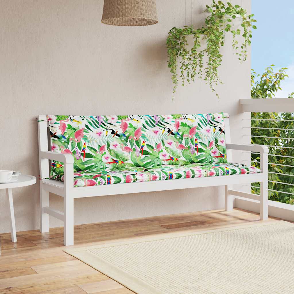 Vidaxl tuinbankkussens 2 st 150x50x7 cm stof meerkleurig
