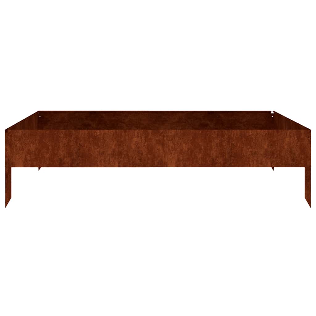 Vidaxl plantenbak verhoogd 100x100x26 cm cortenstaal