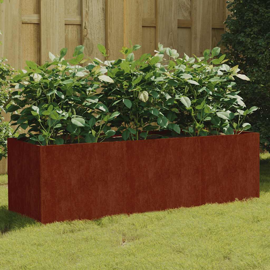 Vidaxl plantenbak verhoogd 120x40x40 cm cortenstaal