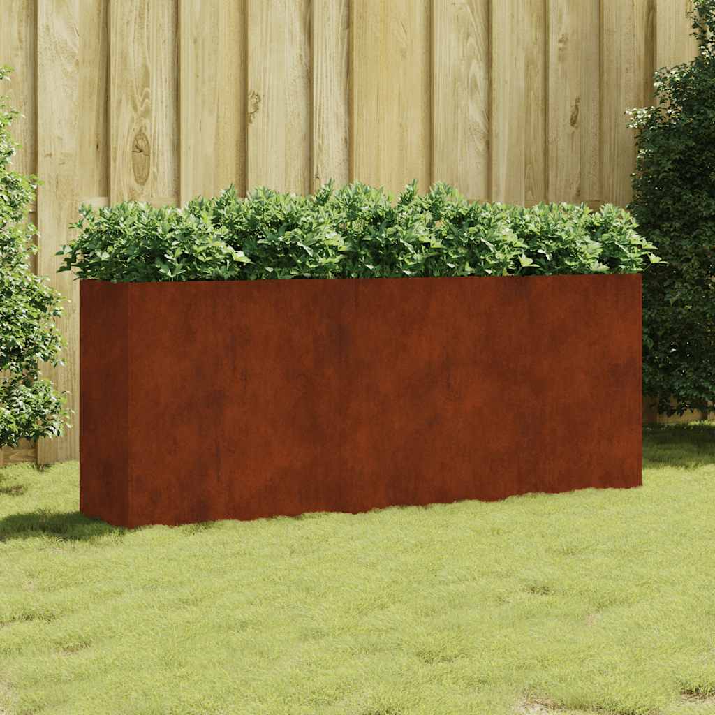 Vidaxl plantenbak verhoogd 200x40x80 cm cortenstaal