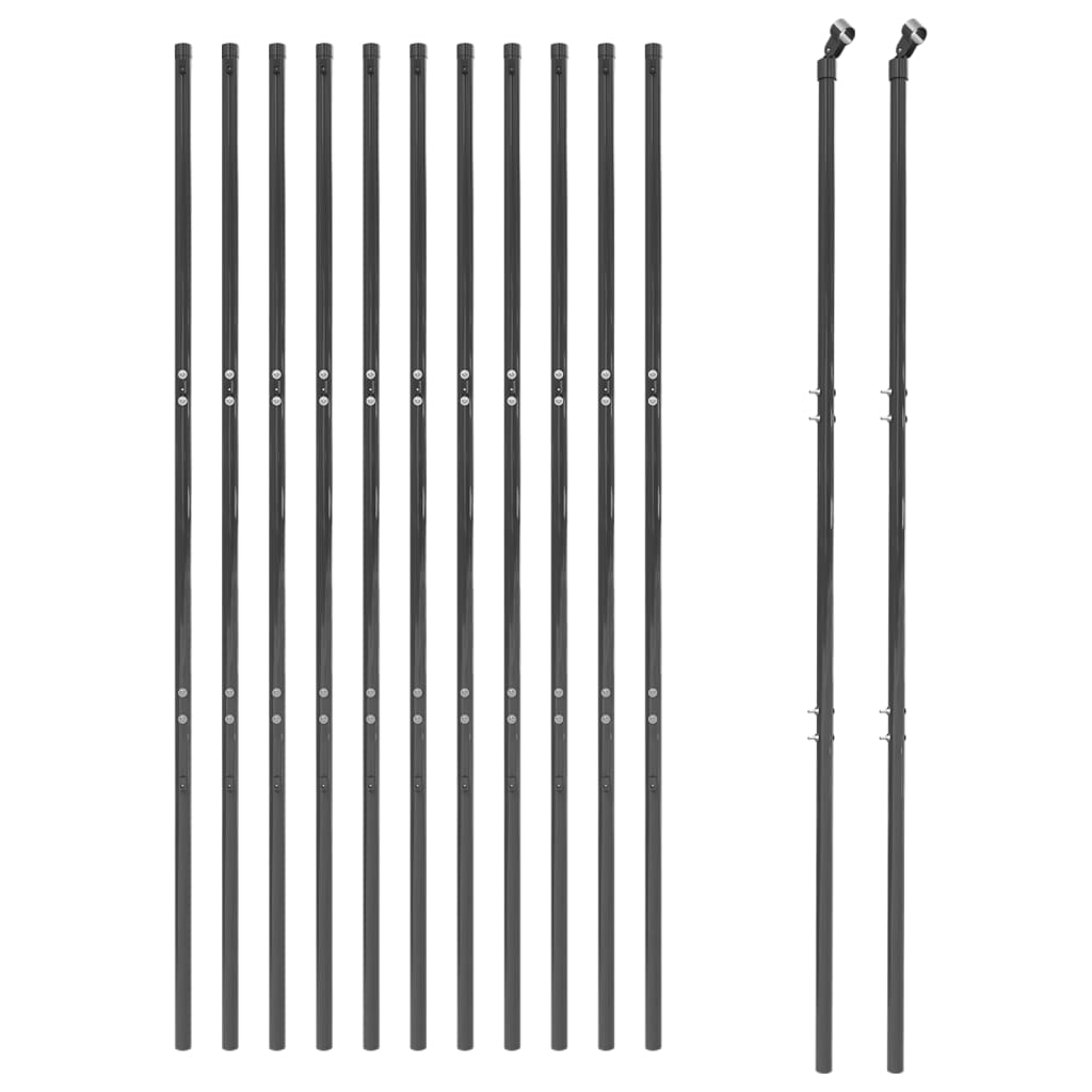 VidaXL Gaashek 1,6x25 m antracietkleurig