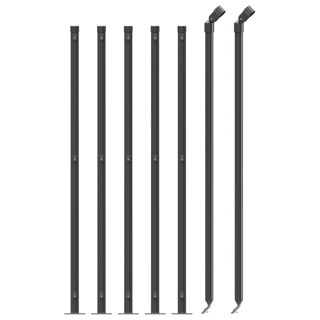 Vidaxl gaashek met flens 1x10 m antracietkleurig