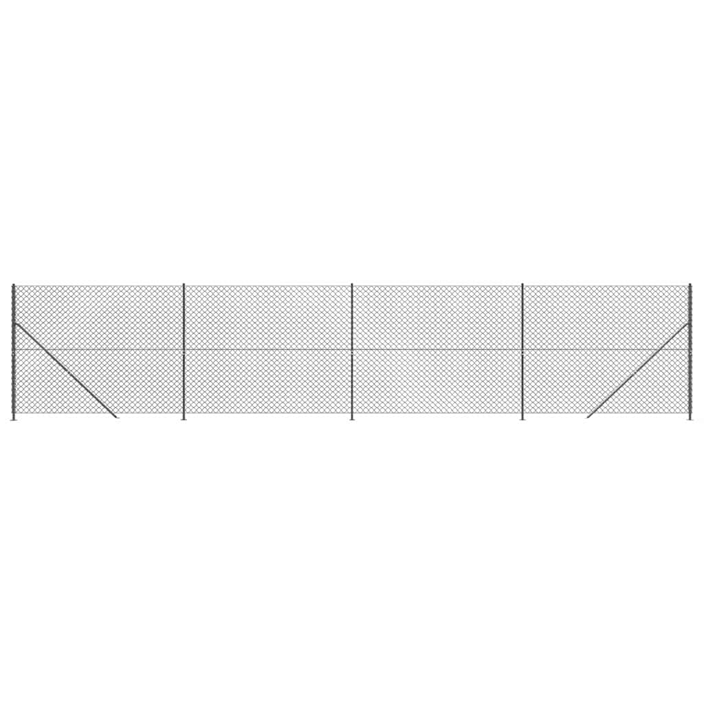 Vidaxl gaashek met flens 1,4x10 m antracietkleurig