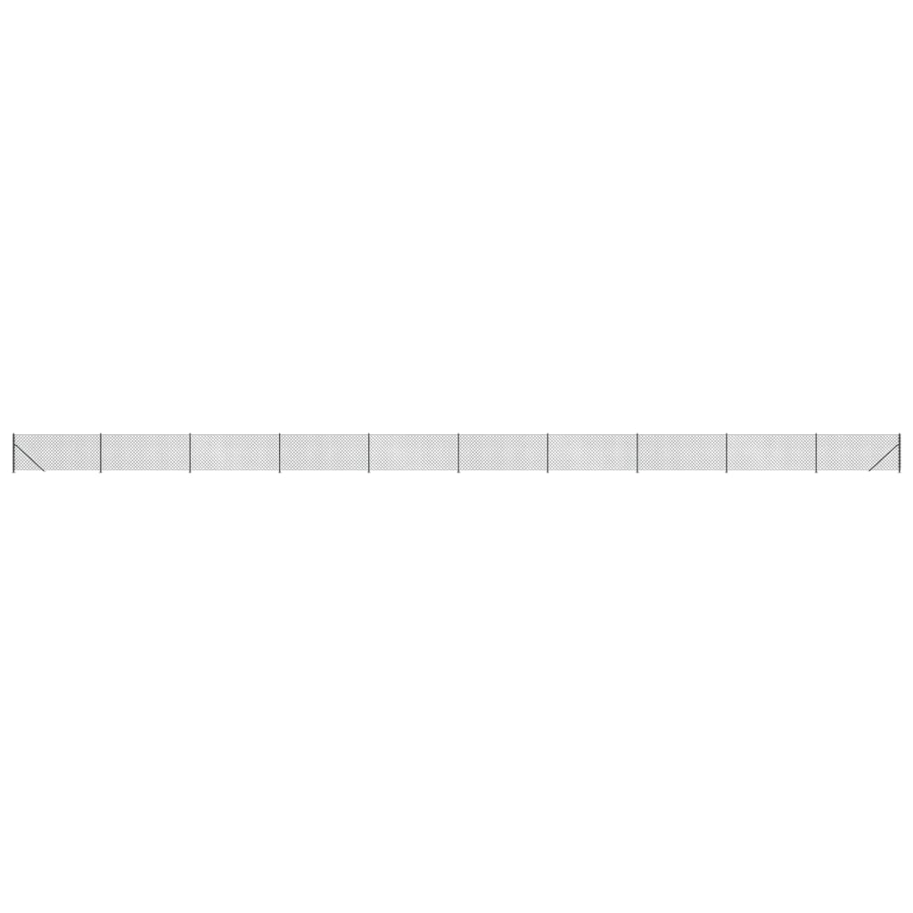 Vidaxl gaashek met flens 0,8x25 m antracietkleurig