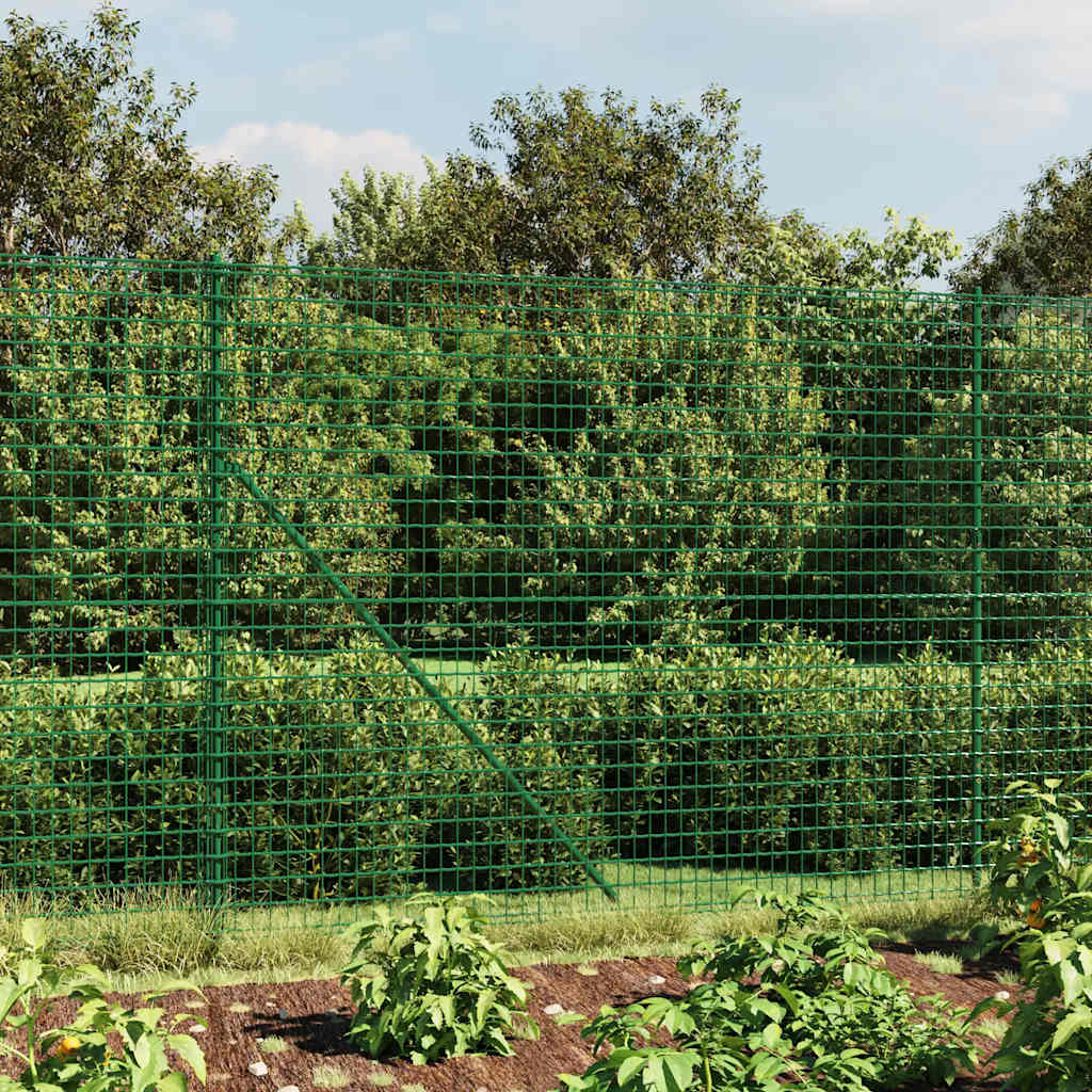 Vidaxl draadgaashek met grondankers 1,4x10 m groen