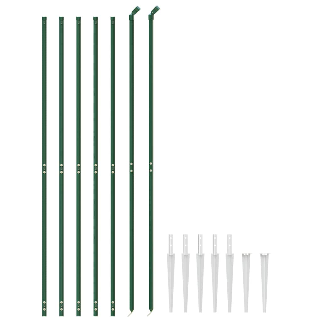 Vidaxl draadgaashek met grondankers 1,6x10 m groen