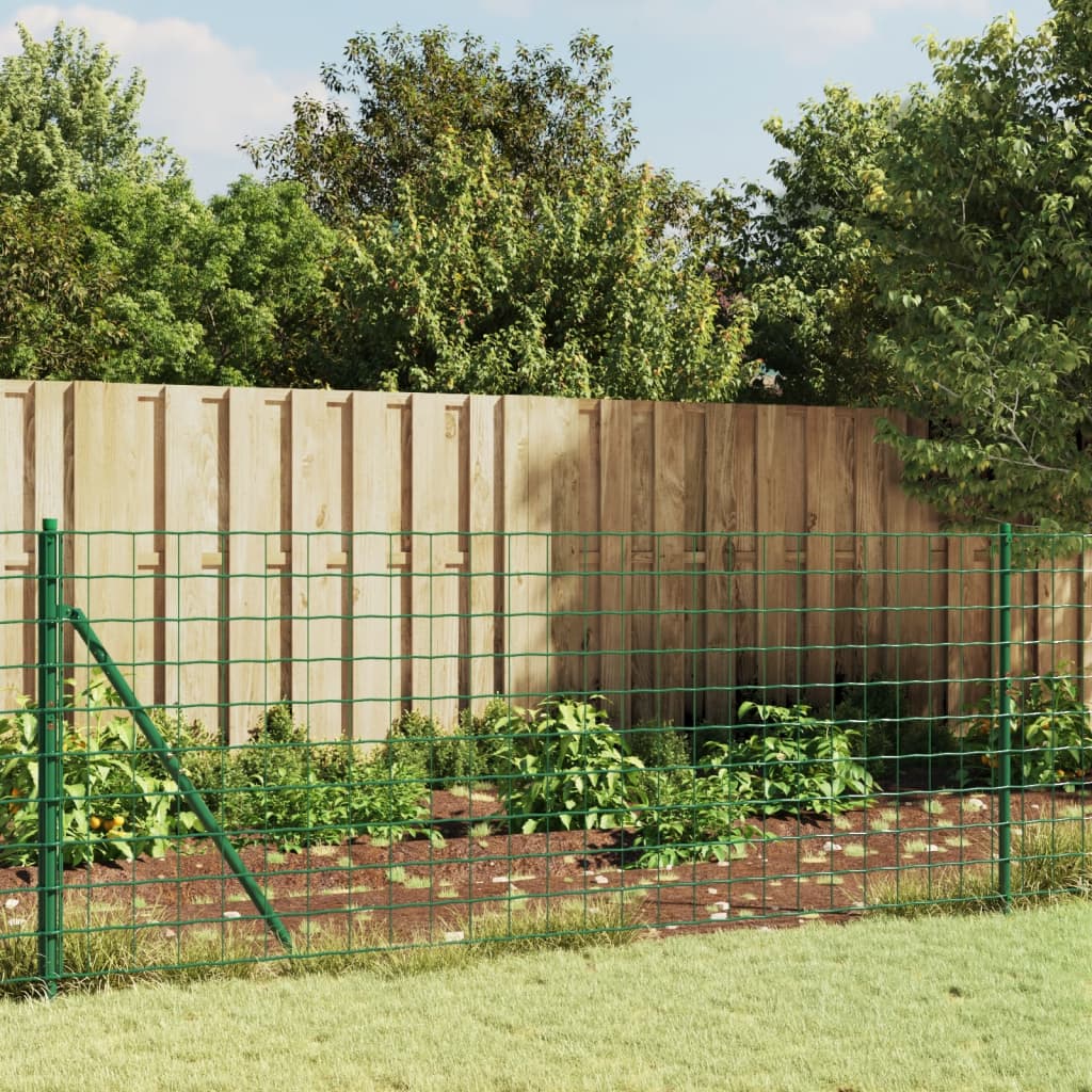 Vidaxl draadgaashek met grondankers 1,1x10 m groen
