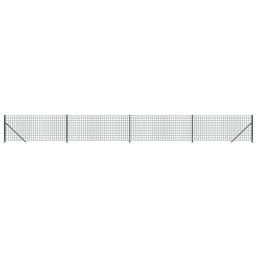 Vidaxl draadgaashek met flens 0,8x10 m groen