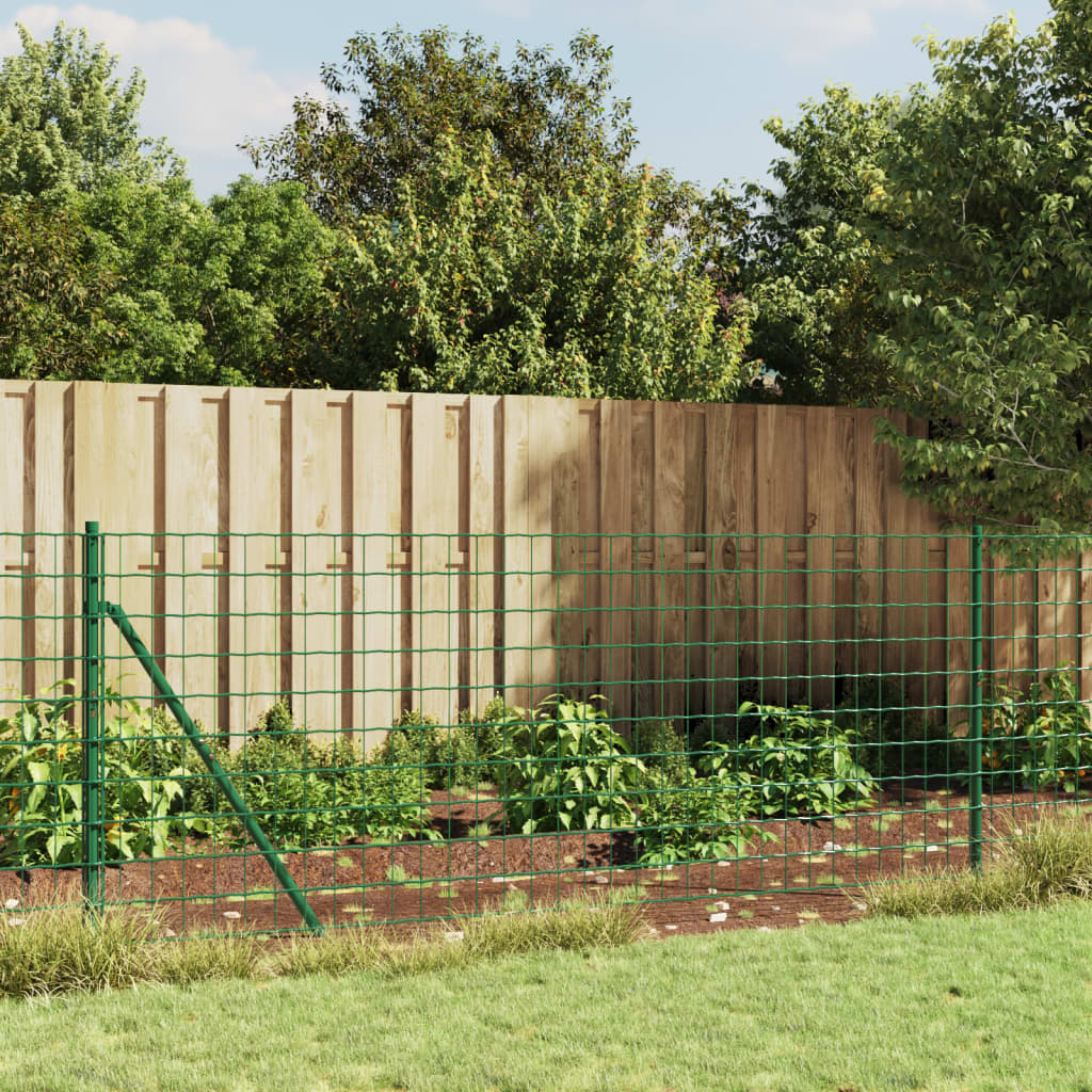 Vidaxl draadgaashek met flens 0,8x10 m groen